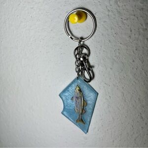 Keychain with key ring and clip hook.